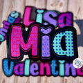 Bright Patterned Personalised Name Waterproof Vinyl Sticker Label