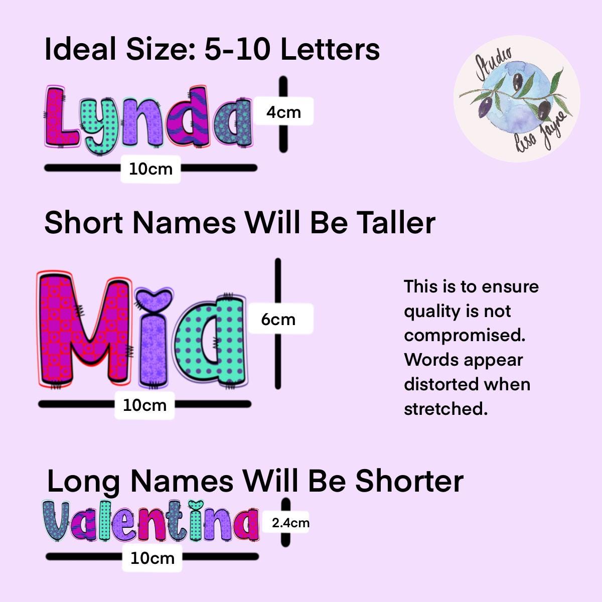 Bright Patterned Personalised Name Waterproof Vinyl Sticker Label