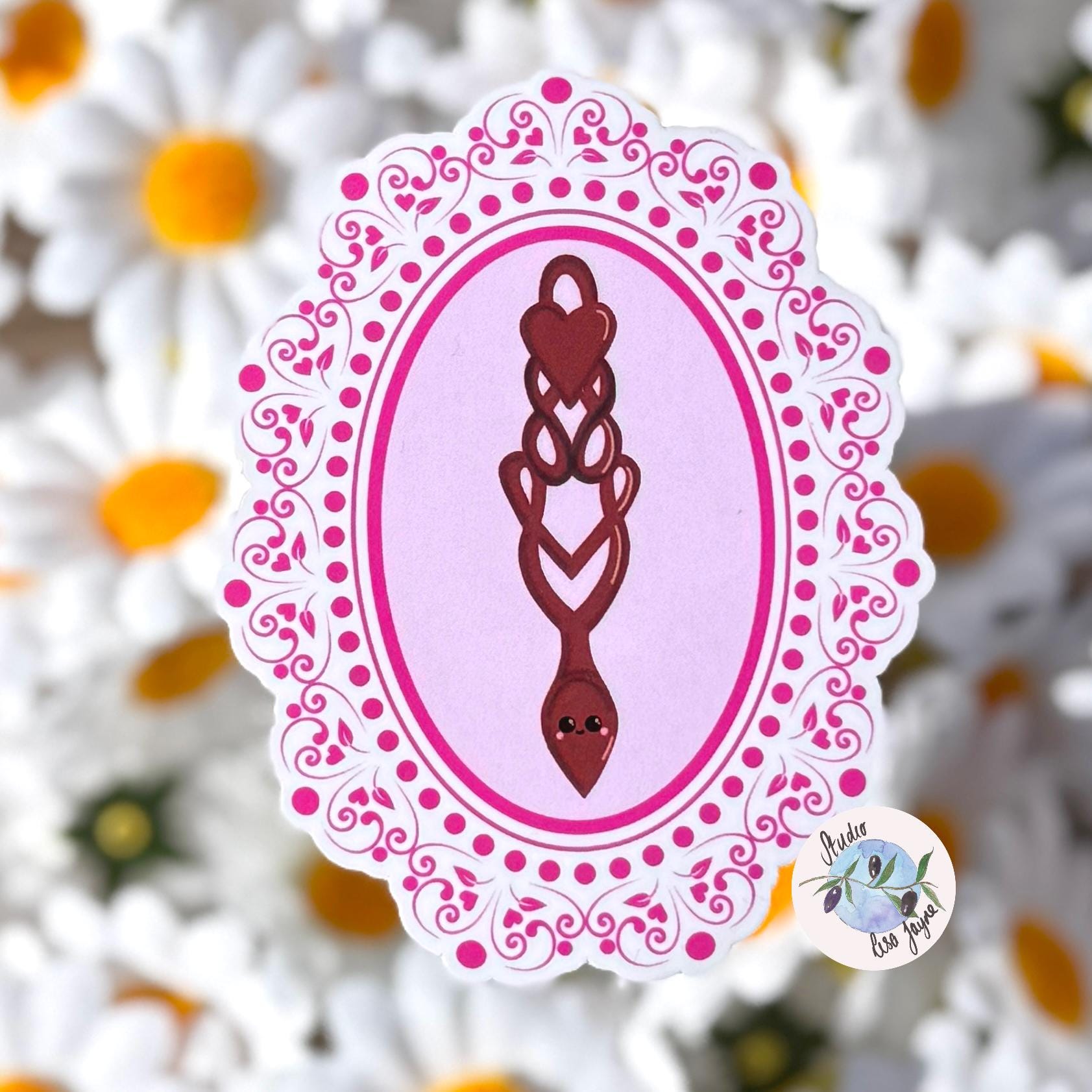 Welsh Lovespoon Waterproof Vinyl Sticker Cymru Cymraeg St David’s Day