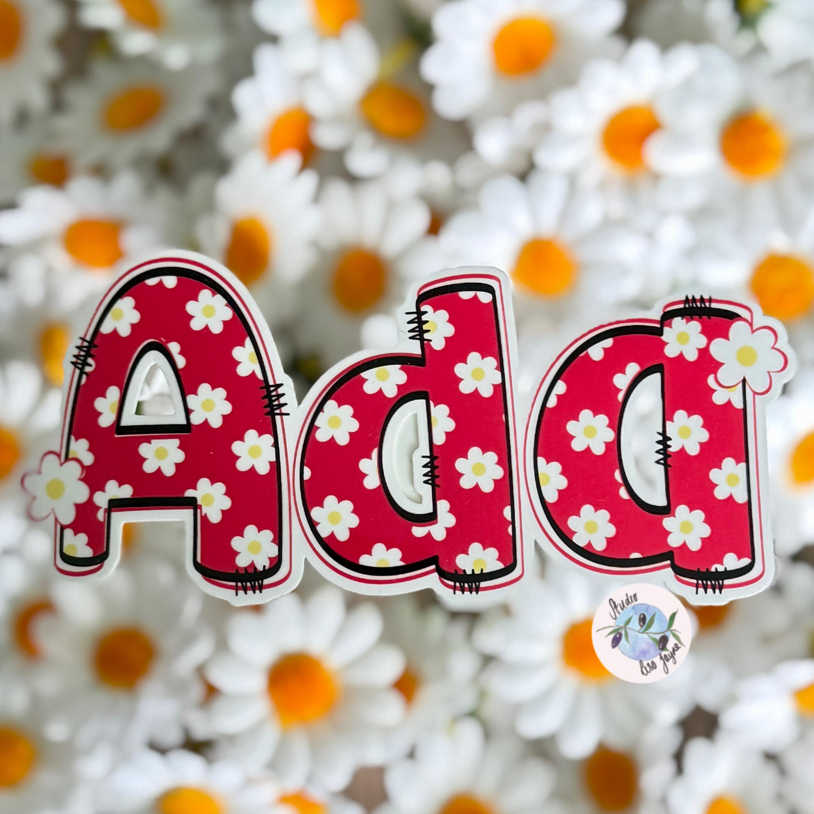 Daisy Name Sticker Label