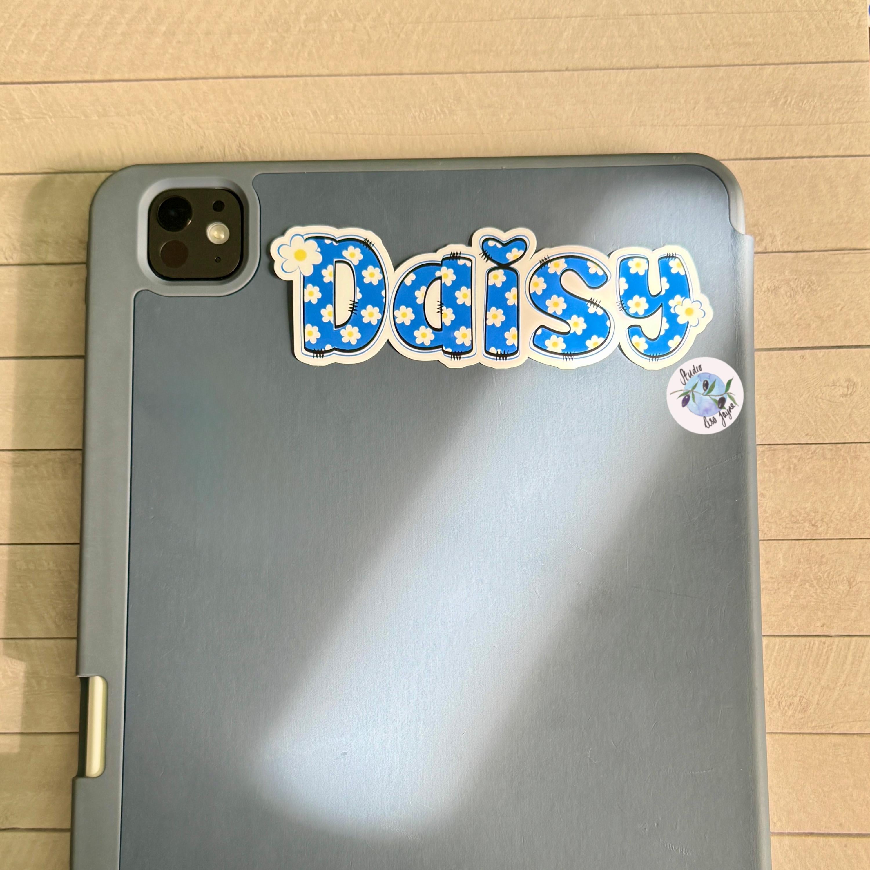 Daisy Name Sticker Label