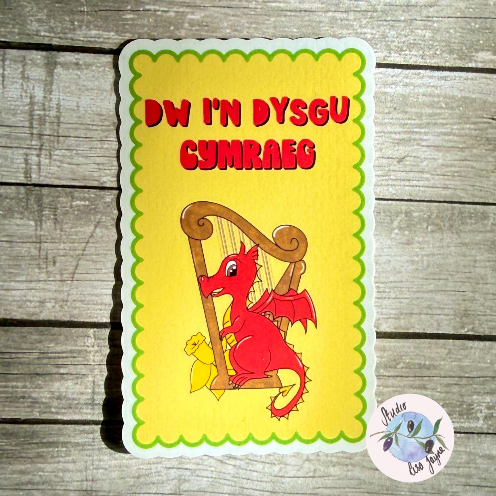 Dw i’n Dysgu Cymraeg/Im Learning Welsh Waterproof Vinyl Sticker Cymru Cymraeg