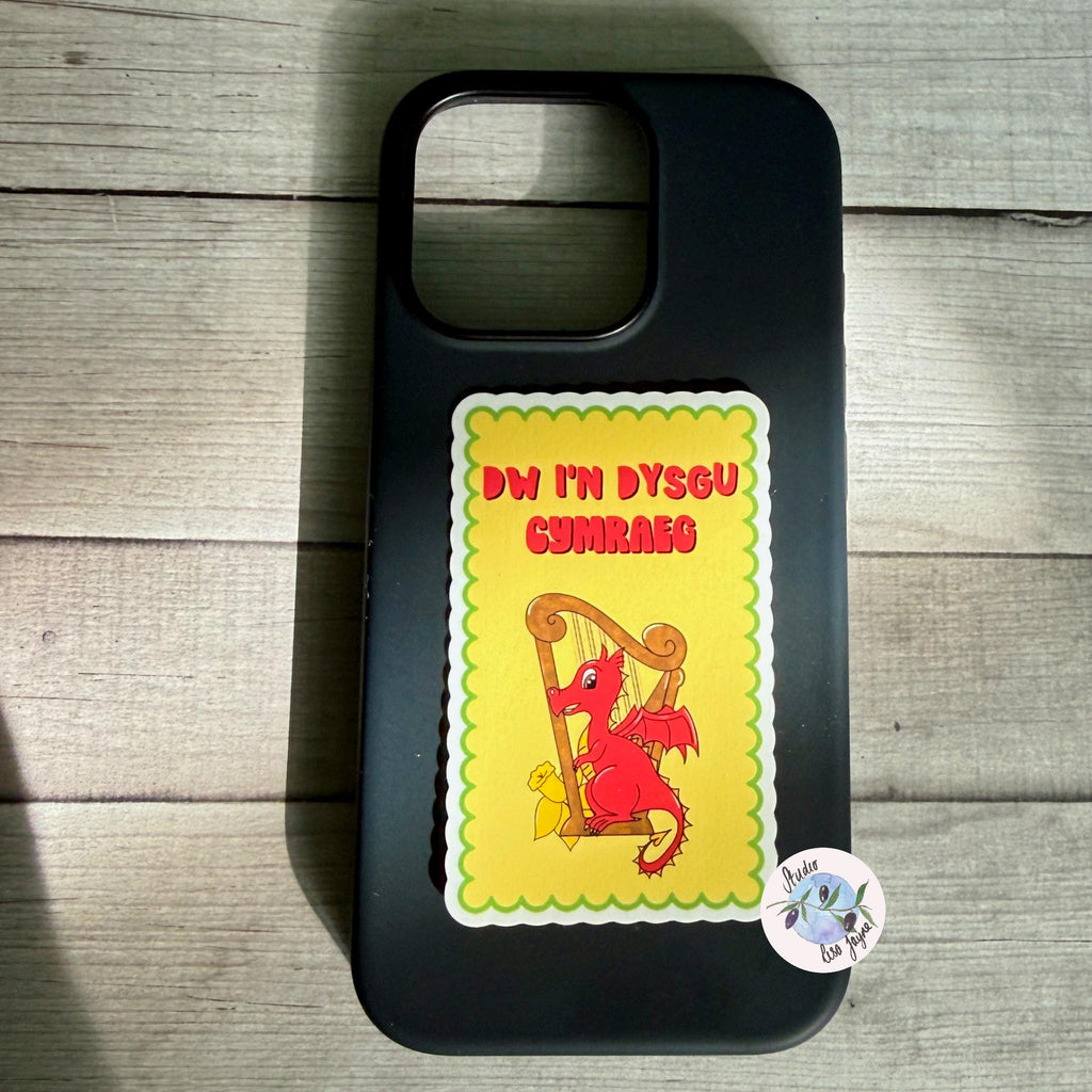 Dw i’n Dysgu Cymraeg/Im Learning Welsh Waterproof Vinyl Sticker Cymru Cymraeg