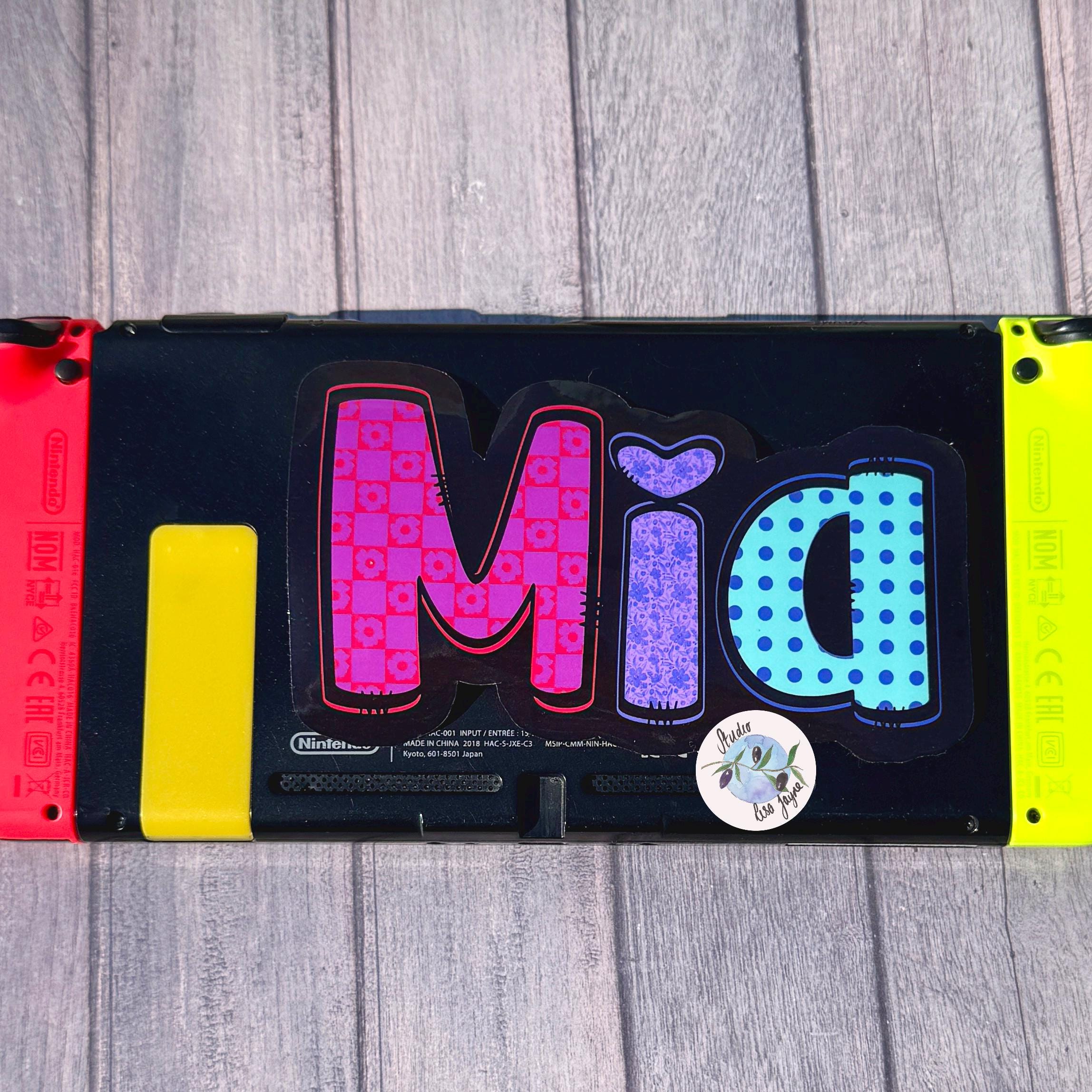 Bright Patterned Personalised Name Waterproof Vinyl Sticker Label