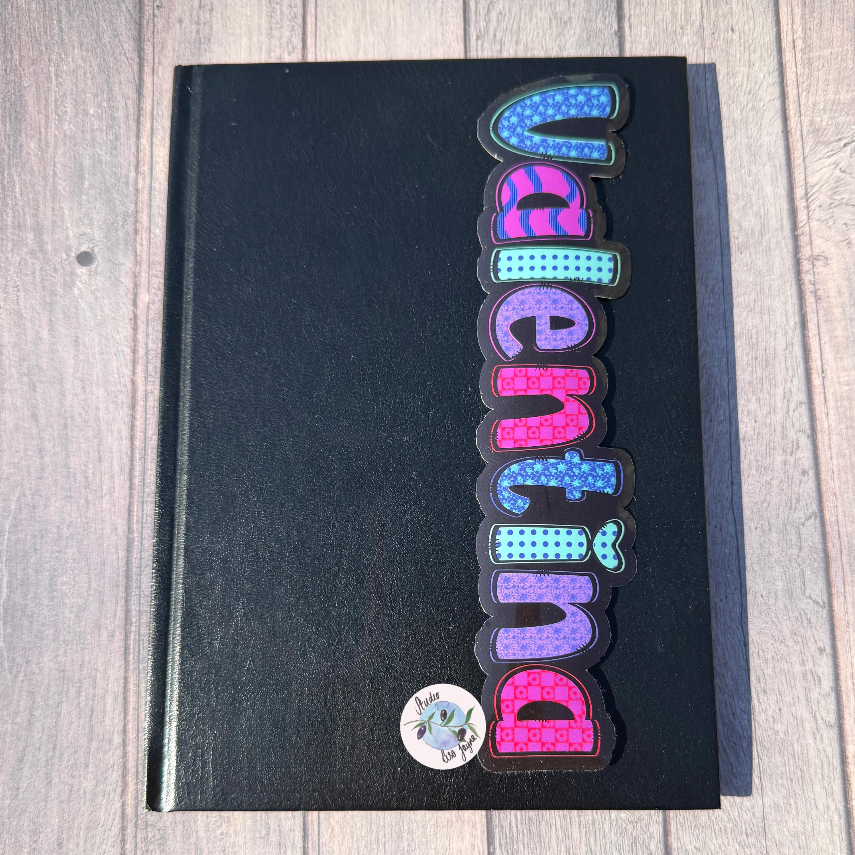 Bright Patterned Personalised Name Waterproof Vinyl Sticker Label