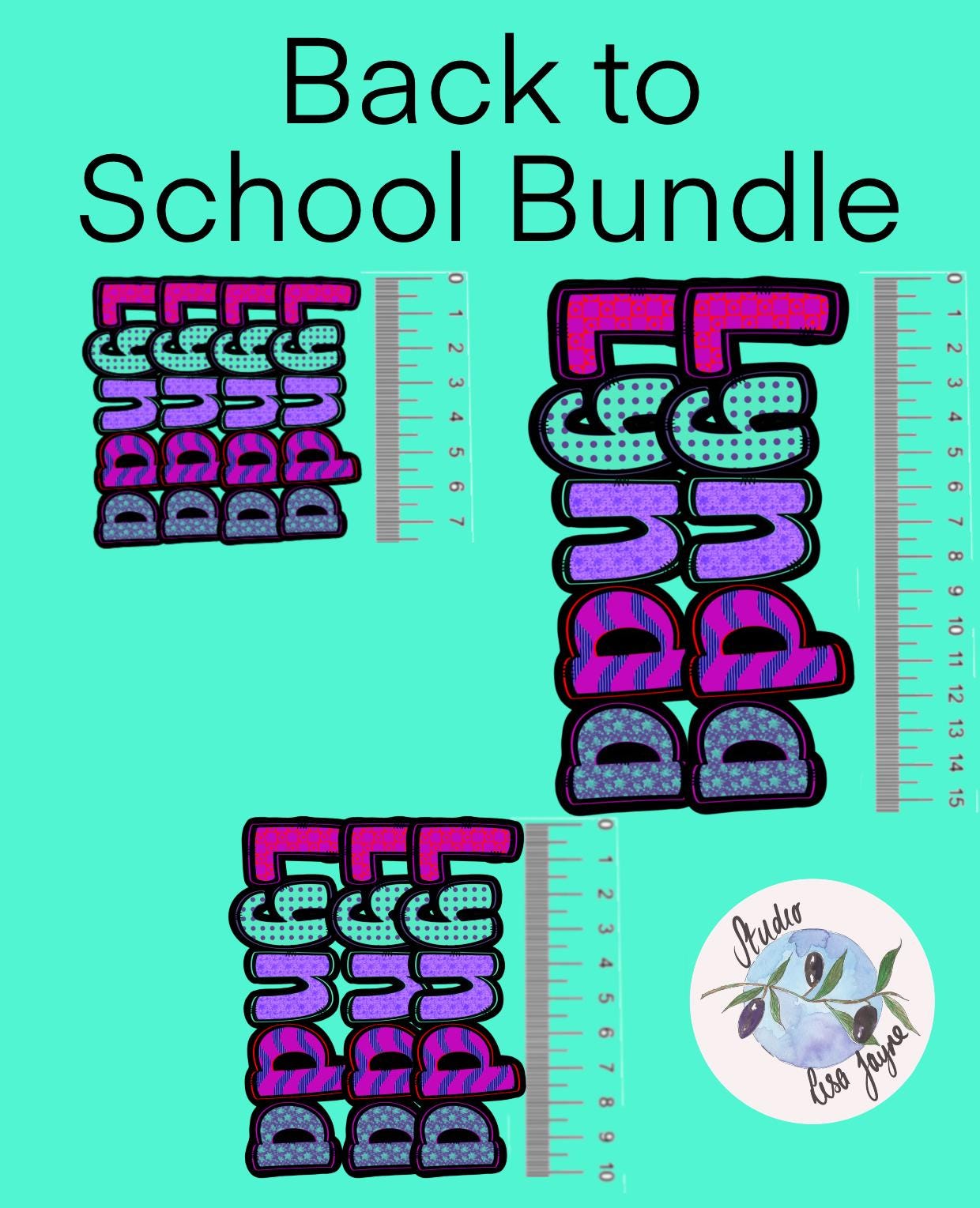 Bright Patterned Personalised Name Waterproof Vinyl Sticker Label