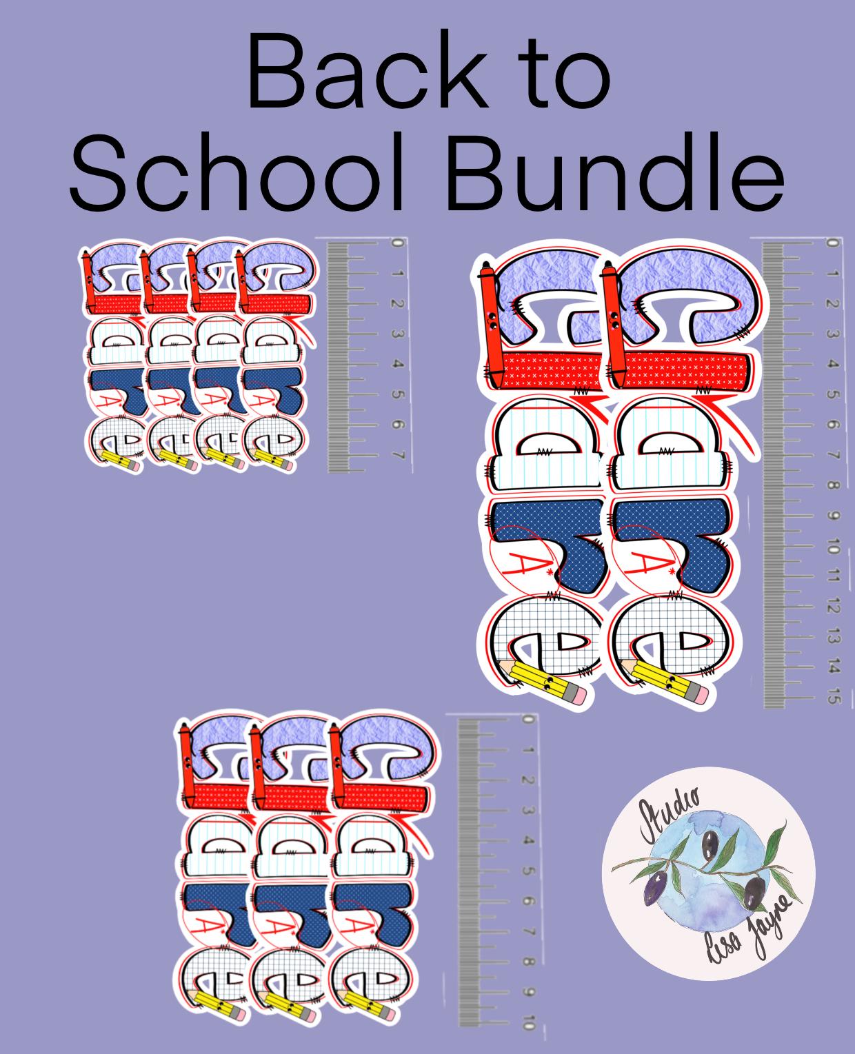 Teacher Name Sticker Label - a back to school bundle of stickers