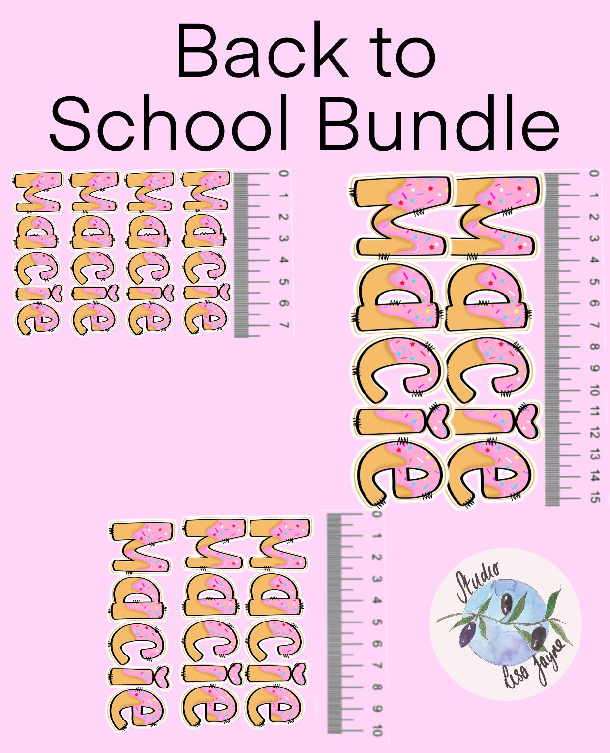 Doughnut Name Sticker for Smooth Surfaces