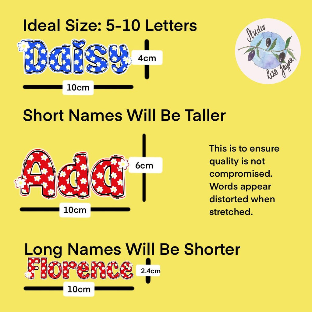 Daisy Name Sticker Label
