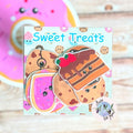 Sweet Treats Sticker Pack Hand Illustrated Happy Foods.  Doughnuts, cookies, cake, cupcake. - Sweet Treats Sticker Pack Hand Illustrated Happy Foods.  Doughnuts, cookies, cake, cupcake.