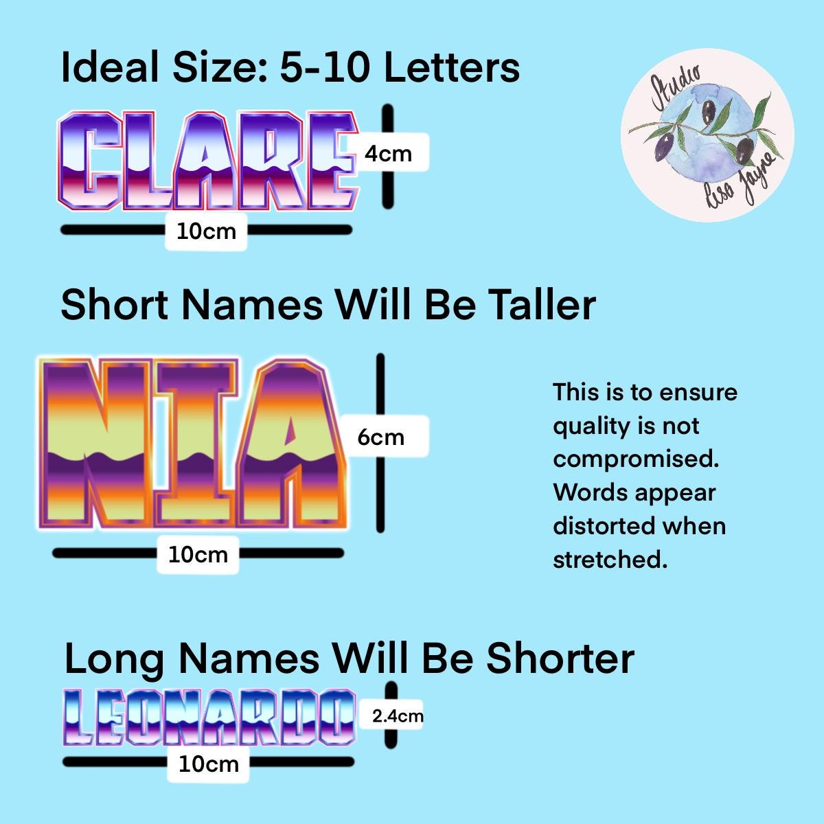 80s Wave Name Sticker Label - a blue background with different names