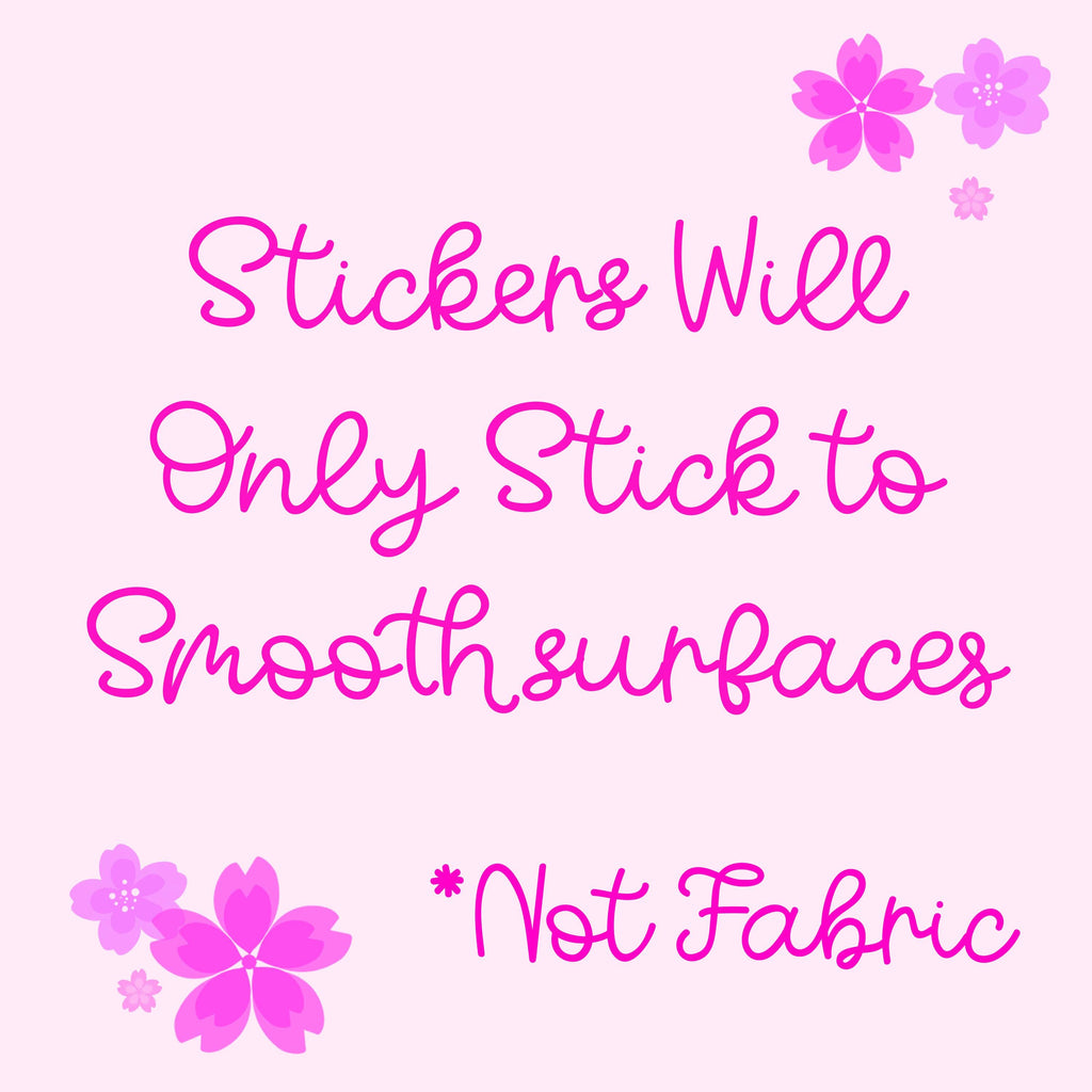 Cherry Blossom Sakura Name Sticker Label - pink flowers on a white background