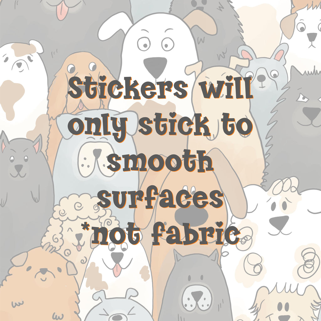Dog Puppy Name Sticker Sticker Label Illustrated  Handmade - a group of cartoon dogs
