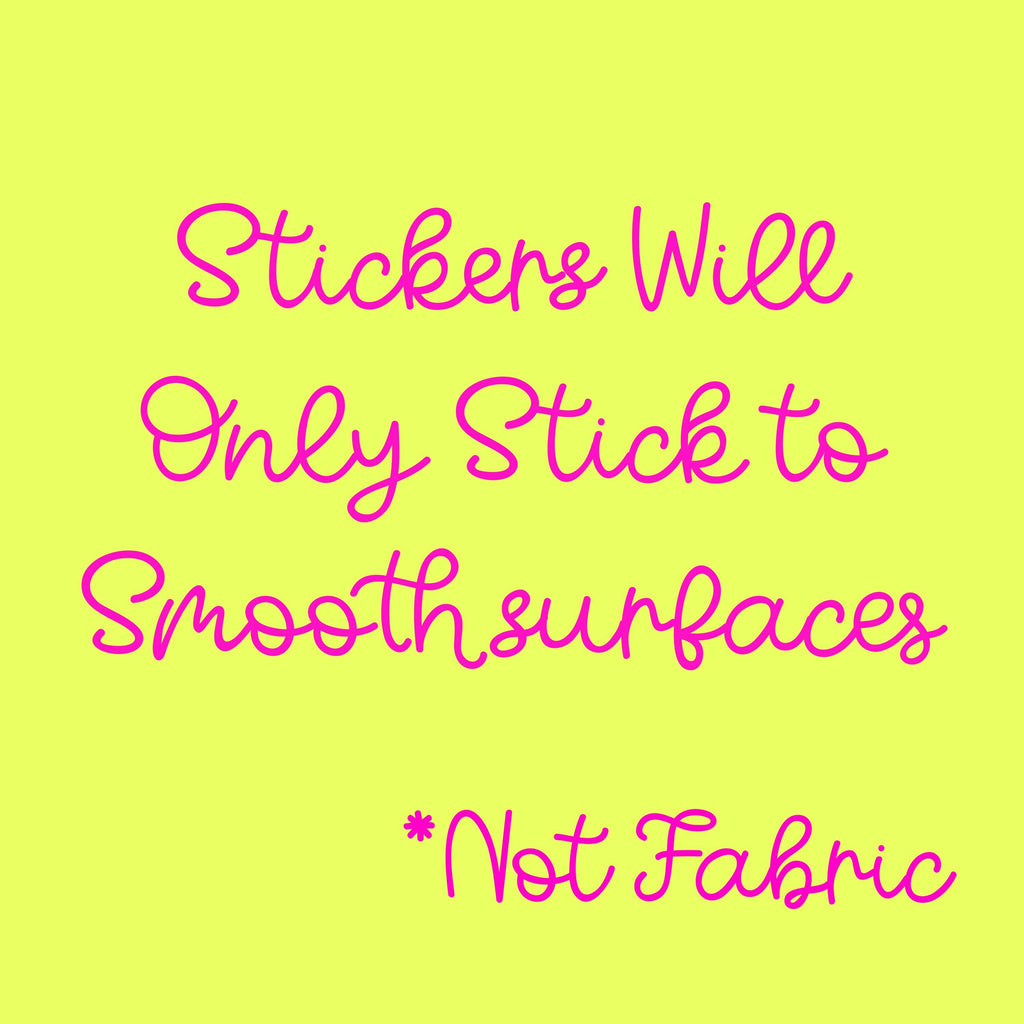 Colourful Retro Swirly Name Sticker Label - a yellow background with pink writing