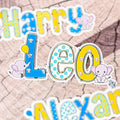 Elephants Name Sticker Label Kids - a close up of a Leo Elephant name sticker 