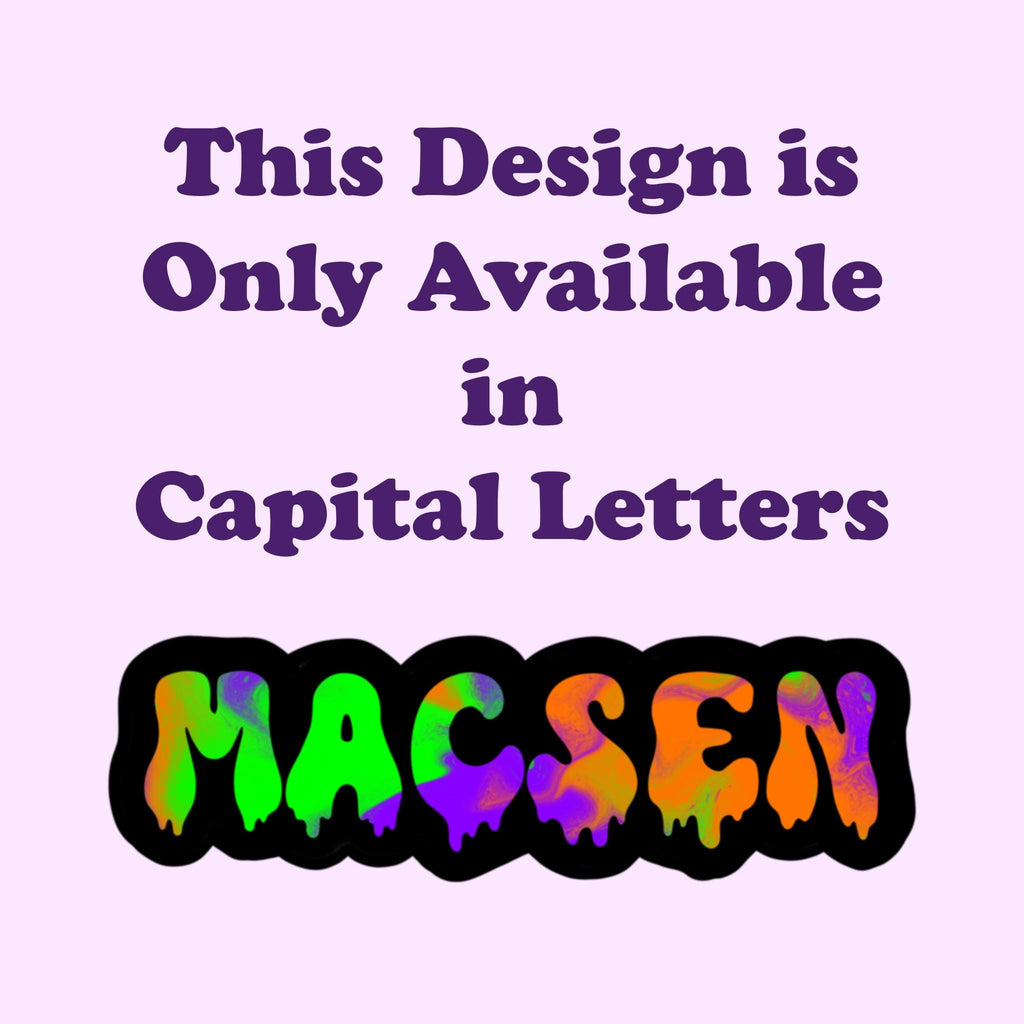 Spooky Drippy Swirly Name Personalised Halloween Waterproof Vinyl Sticker Label - a logo with text on it