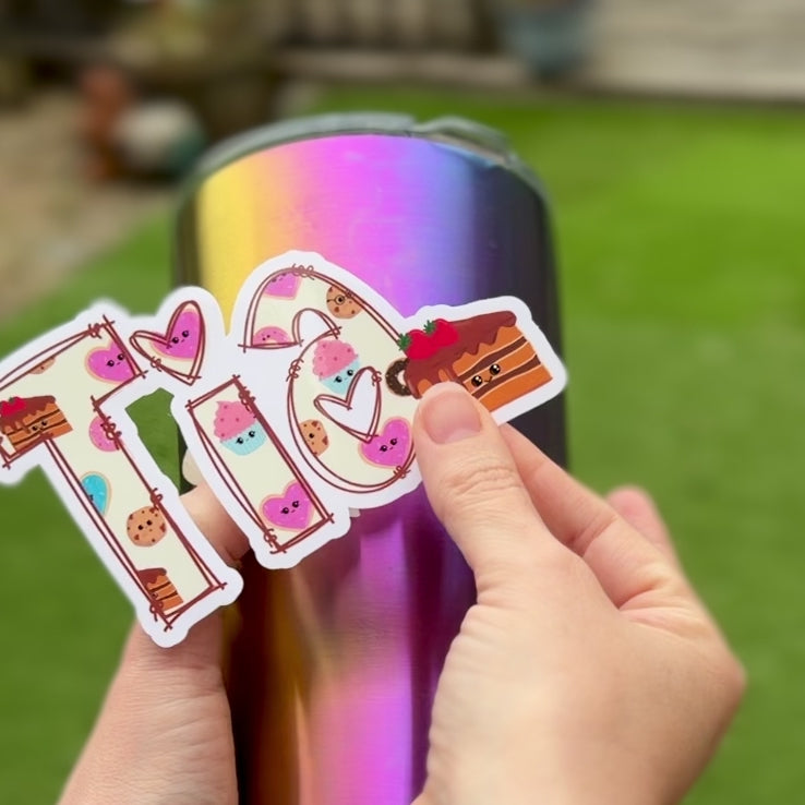 Sweet Treats Name Personalised Vinyl Sticker
