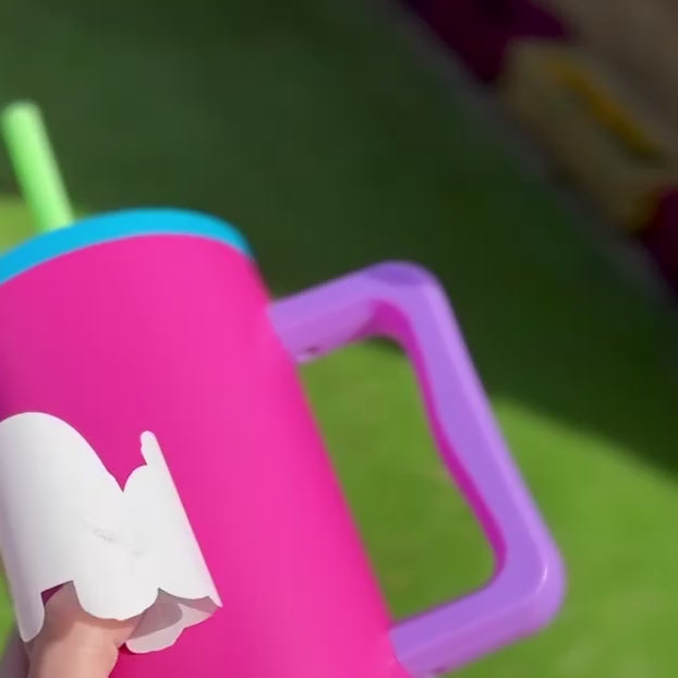 Floral Tile Name Personalised Waterproof Vinyl Sticker Label