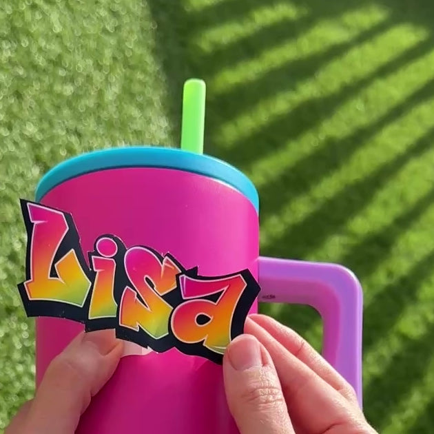 Sharp Graffiti Name Personalised Sticker