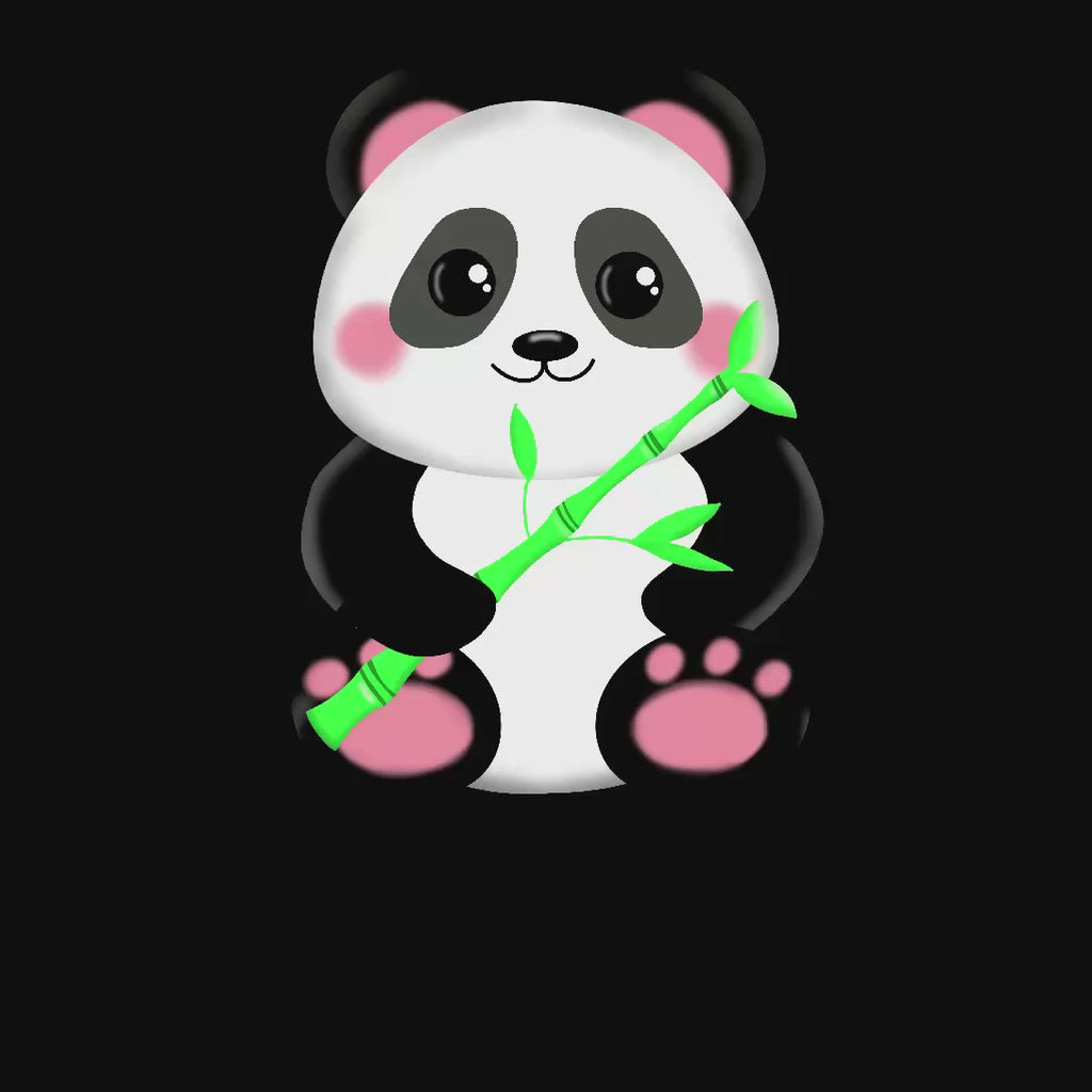 Panda Name Personalised Waterproof Vinyl Sticker Label Kids