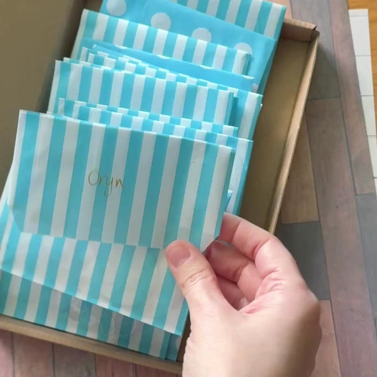 Party Bag name stickers – Waterproof Vinyl Stickers handmade