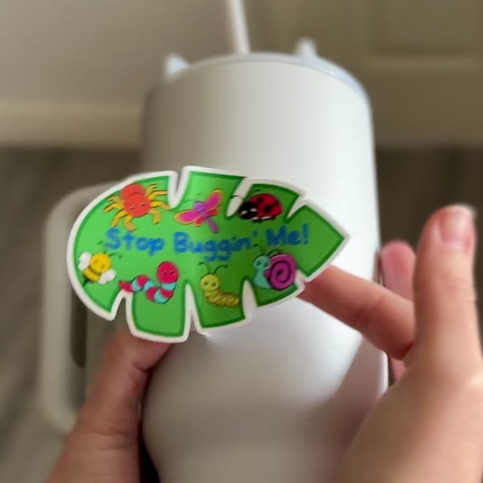 Bugs Personalised Name Waterproof Vinyl Sticker