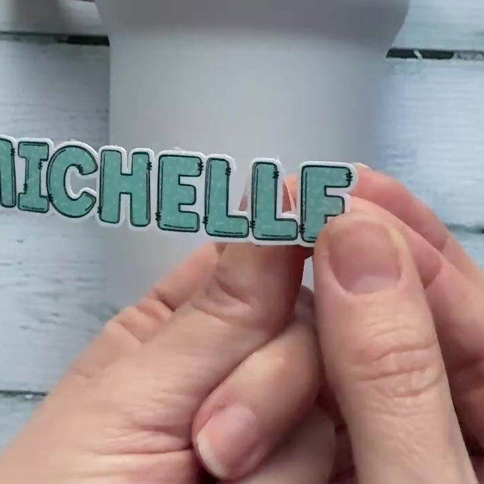Cat Name Sticker Application Michelle