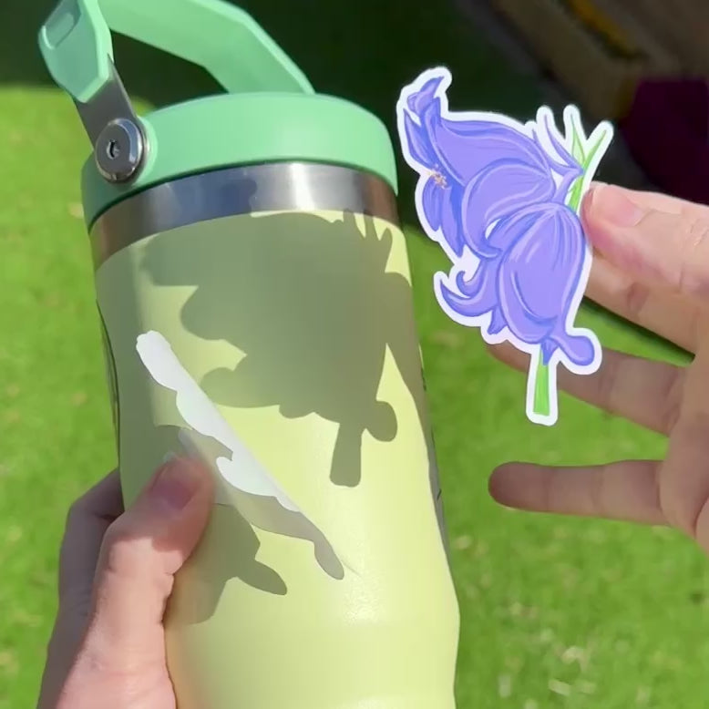 Bluebells Hand Illustrated Waterproof Vinyl Sticker